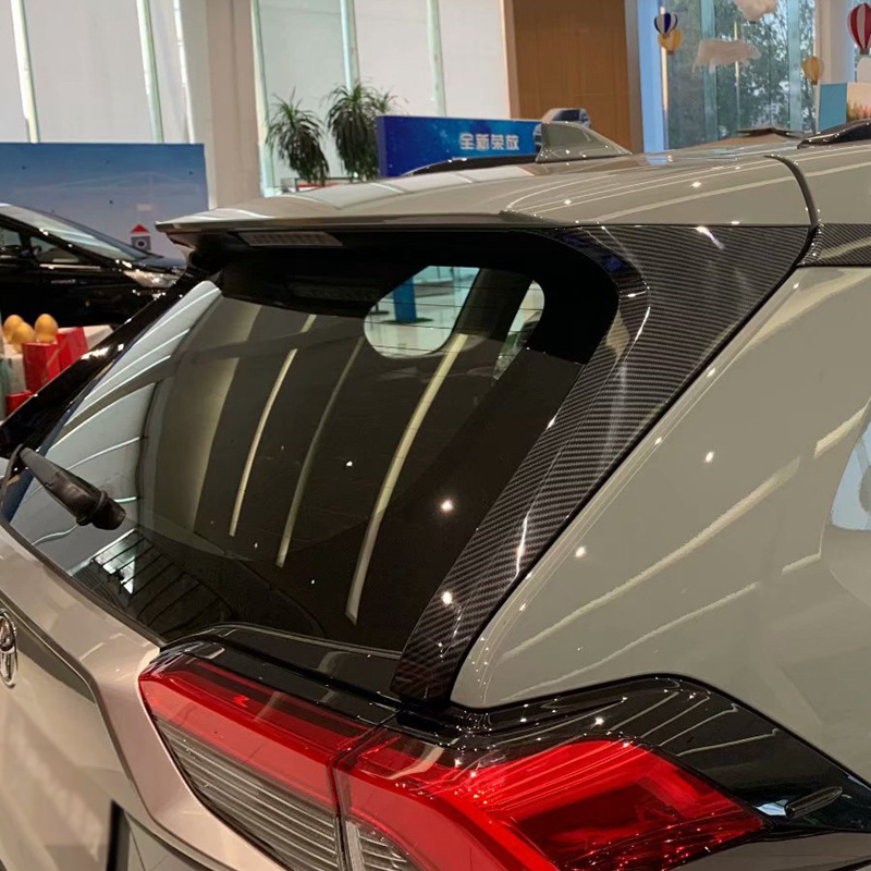 19 TOYOTA RAV4 테일 사이드 트림 프레임 수정 액세서리 RONGFANG 사이드 테일 사이드 윈드 스트립 외부 트림 스티커에 적합