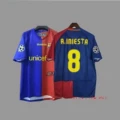 08-09 UCL Champions Barça Home #8 Iniesta + Patch