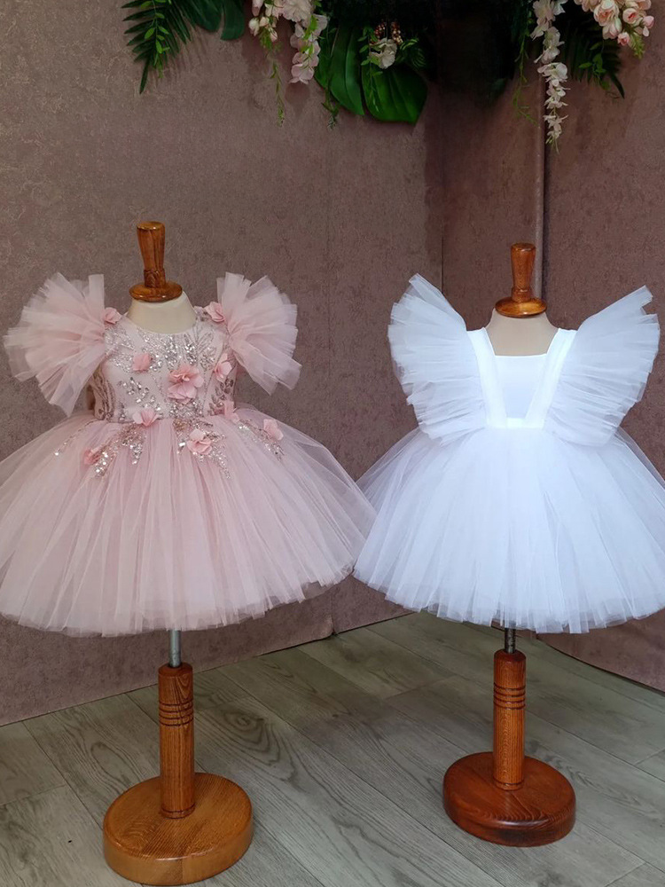 Baby princess dress first birthday dress bow dress甜美公主裙