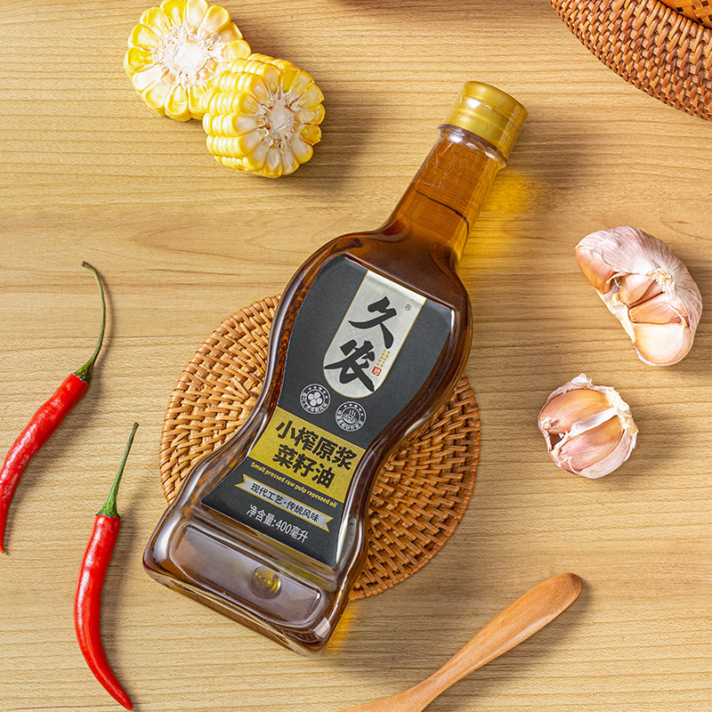 Sichuan Jiunong 400ml Small Press Original Rapeseed Oil, Small Bottle Packaging, Dropshipping Cooking Oil