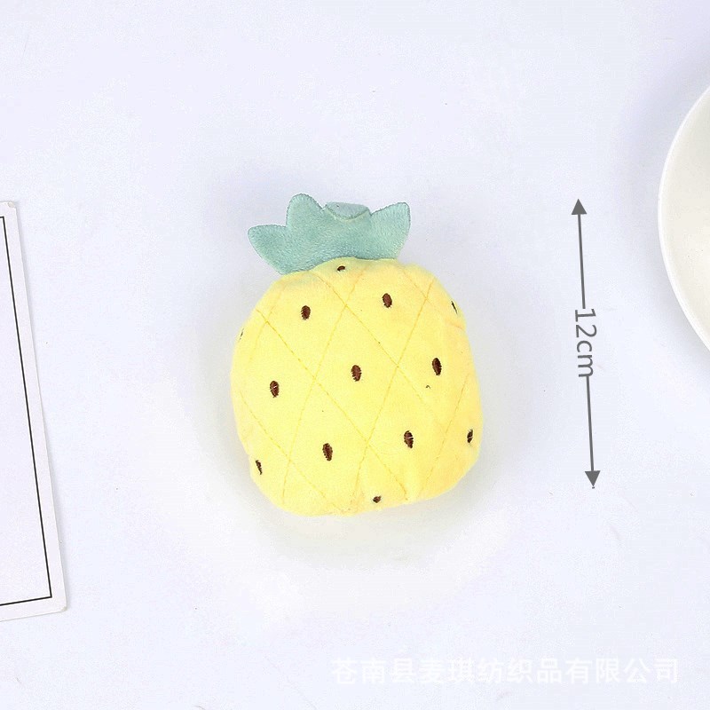 Productos para mascotas nuevos juguetes para gatos Teddy series de frutas de pelo dorado juguetes para gatos de peluche juguetes para perros