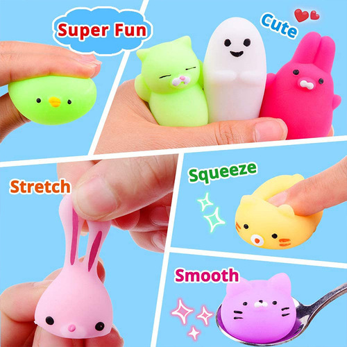 Cute TPR soft rubber animal dumplings, Mochi Squishy decompression artifact, street stall small toys wholesale