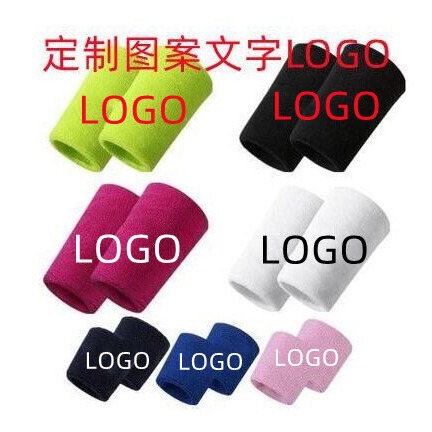 Formulation of Cotton Sweat Wrist Wrist Band Men's and Women's Basket Volleyball Yoga Sprain Protector Running Wholesale