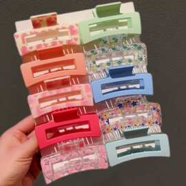 跨境情人节爱心印花发抓夹春夏款花朵发夹希音热卖发饰套装批发