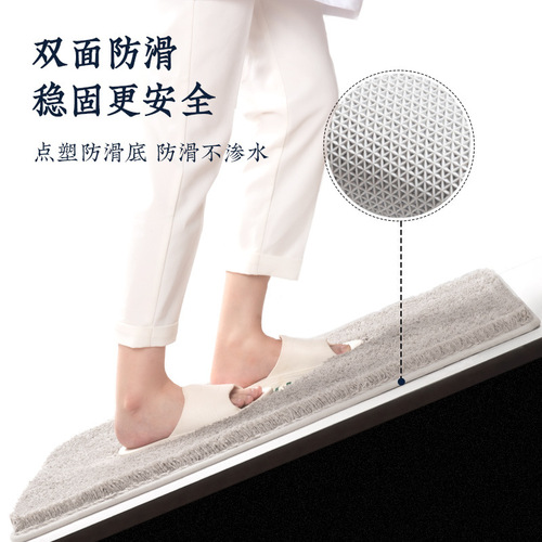 New Chinese style cake velvet bathroom thickened floor mat bathroom bedroom shower door non-slip foot mat absorbent mat