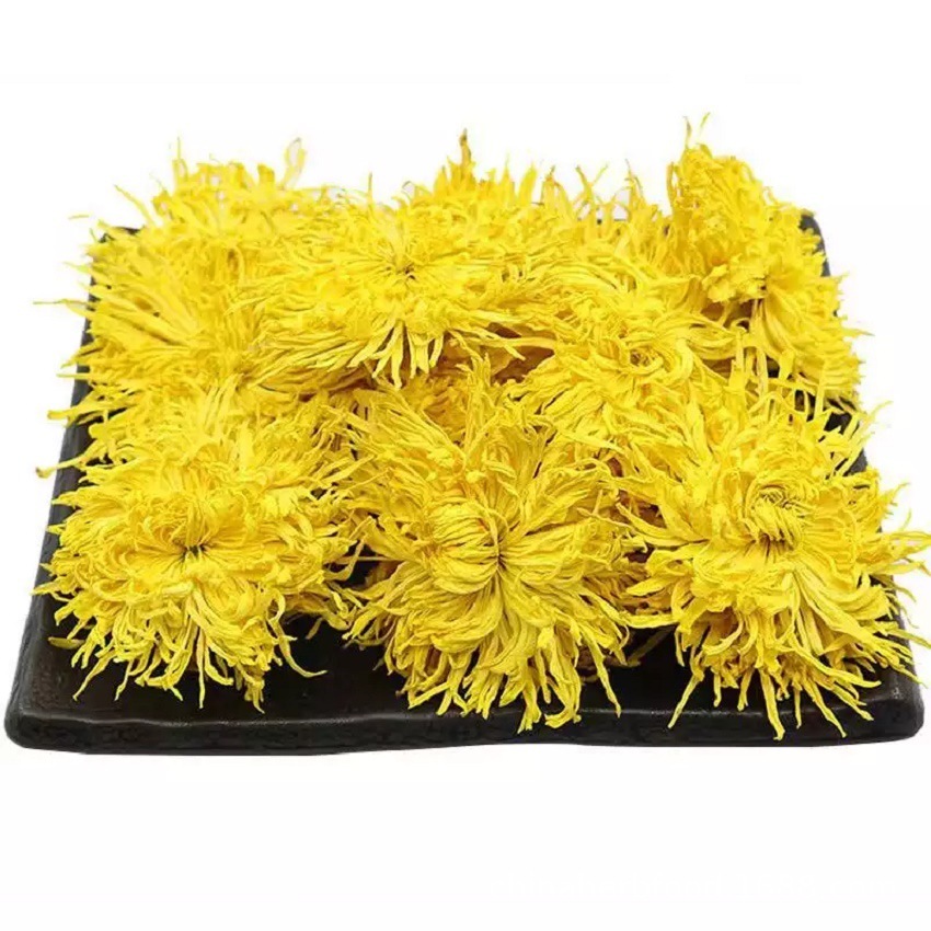 Golden Silk Chrysanthemum Tea Huang Ju Whole Flower Loose Herbal Tea 1 Piece Cup overview