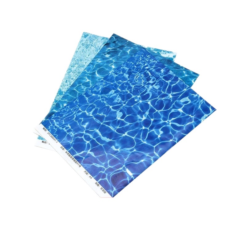 Crab Kingdom Water Pattern Sticker Outdoor Micro Landscape Model Material Building Model DIY Handmade Artificial Water Pattern Paper