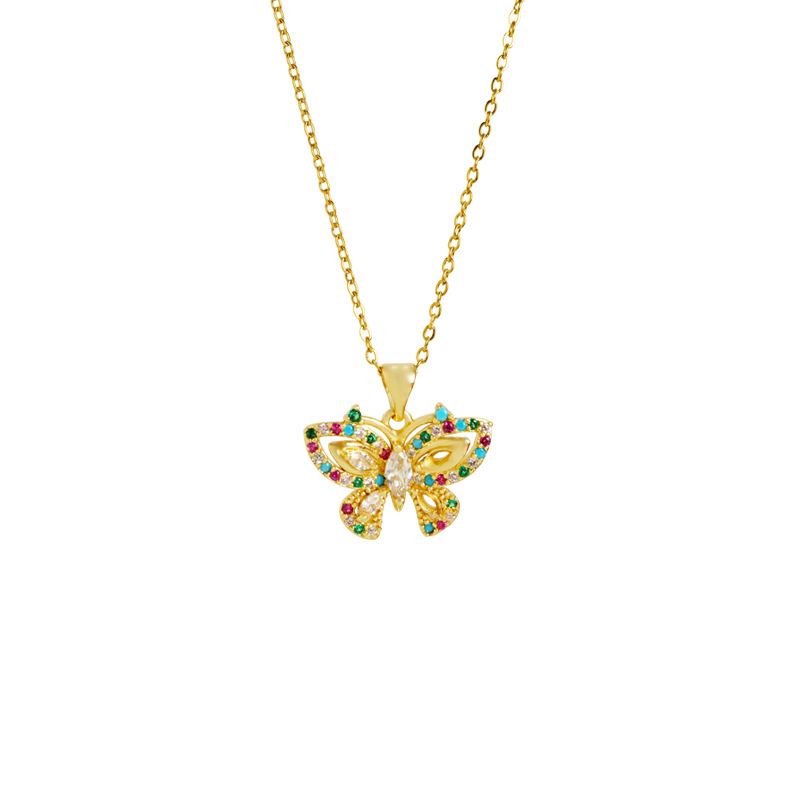 Collar de oro de arena transfronteriza de Vietnam lujoso ligero diseño hueco pendientes de mariposa de mariposa para mujeres retro joyas no se desvanecen