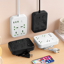 跨境货源外贸多位孔排插带USB口插座英标排插带type-c美标插线板