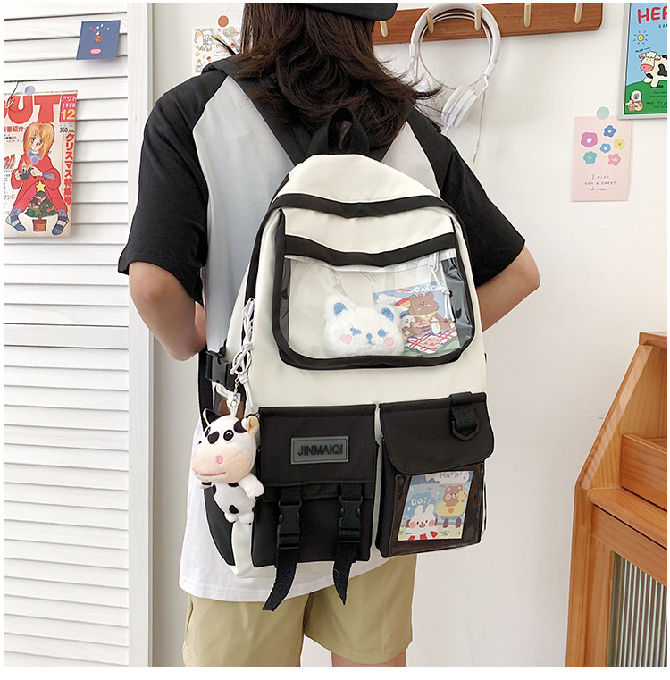 Korean Style Hit Color Nylon Cloth Backpack Wholesale Nihaojewelry display picture 13