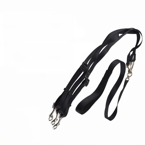 Direct Supply One-Pull Double Head Pet Leash for Dogs, Outdoor Walking Chain with One-Pull Triple Hook