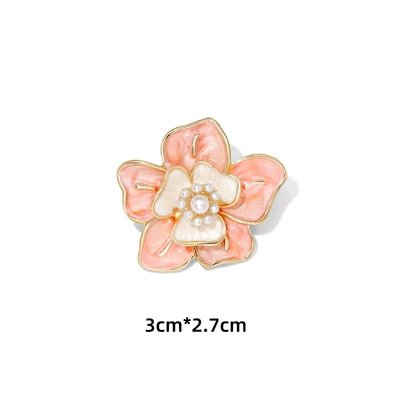 Beautiful Enamel-Painted Floral Design, Yaxa sancaqları - xz128-pink