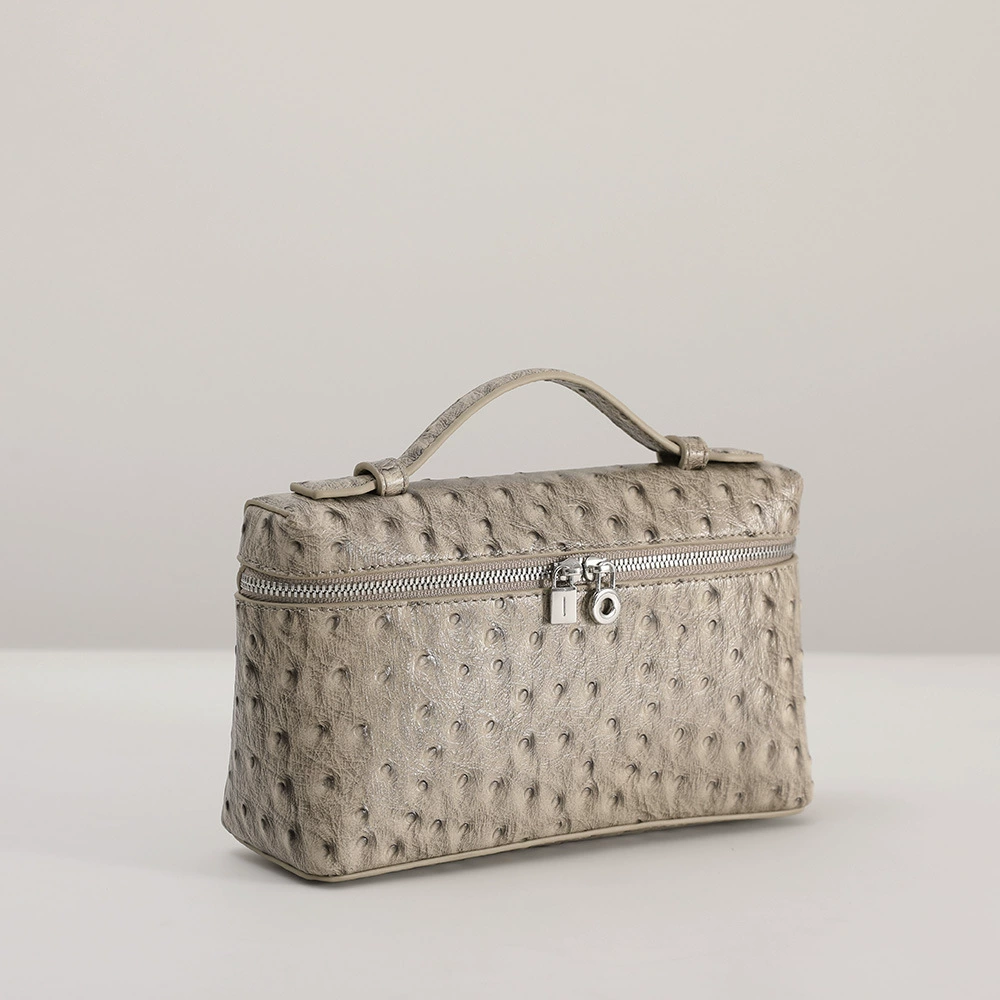 Leather elite lunch box, bag strap, cowhide, genuine leather