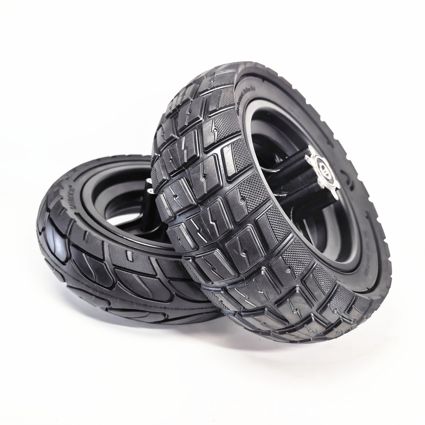 3.50-6 hollow solid tire complete wheel assembly for electric scooters, front wheel off-road anti-explosion tire wheel assembly