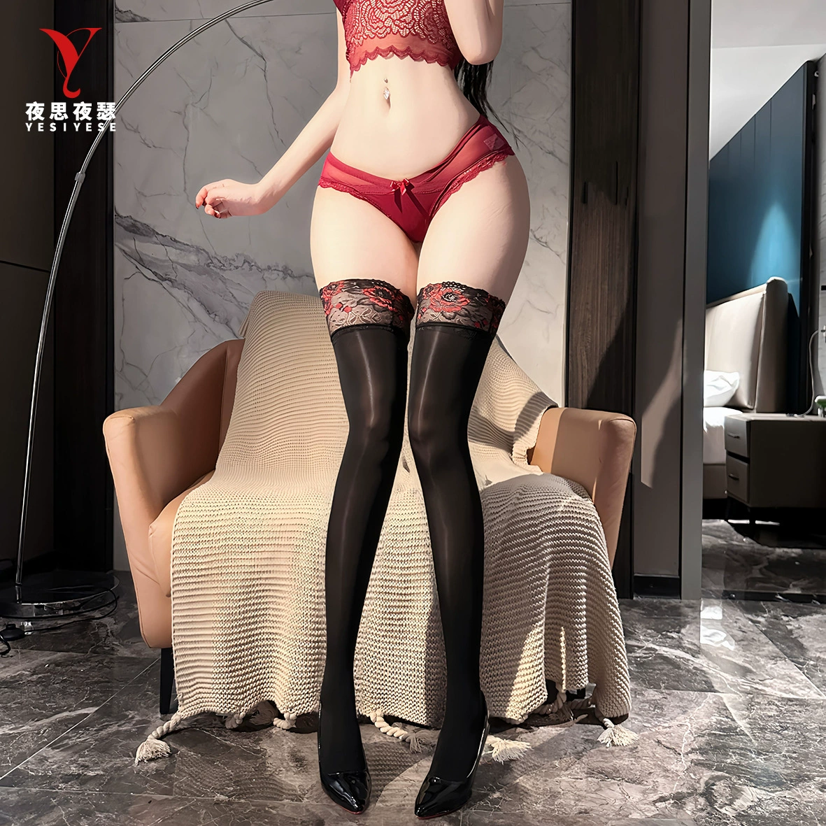 夜思夜瑟 Ultra thin tights, sexy high boots