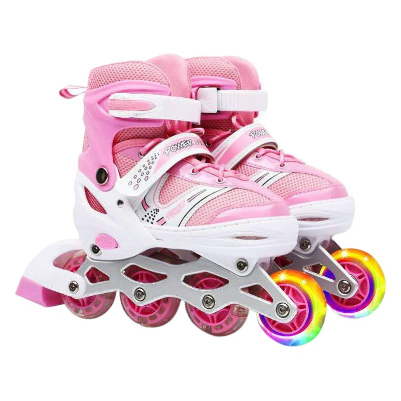 Коньки Детские мужские и женские роликовые коньки четырехколесные коньки ПВХ одиночные флэш-роликовые коньки производители взрослых прямые поставки