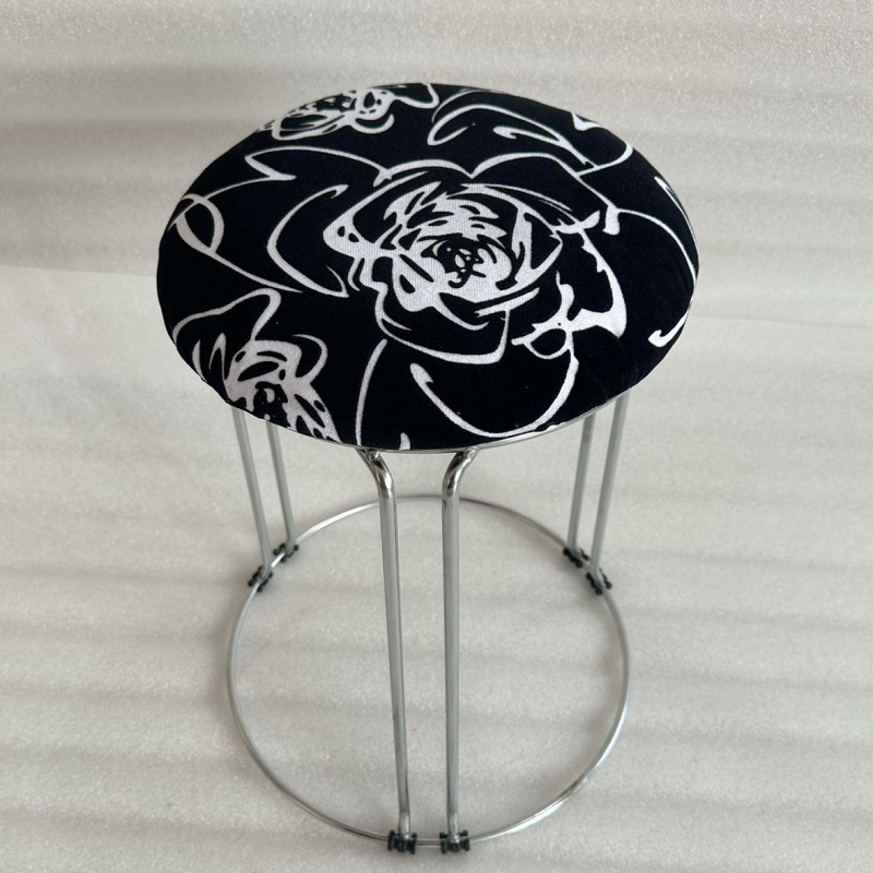 Taburetes redondos de madera sólida taburetes de acero inoxidable taburetes caseros apilables taburetes de hierro forjado dormitorio taburetes de comedor para adultos