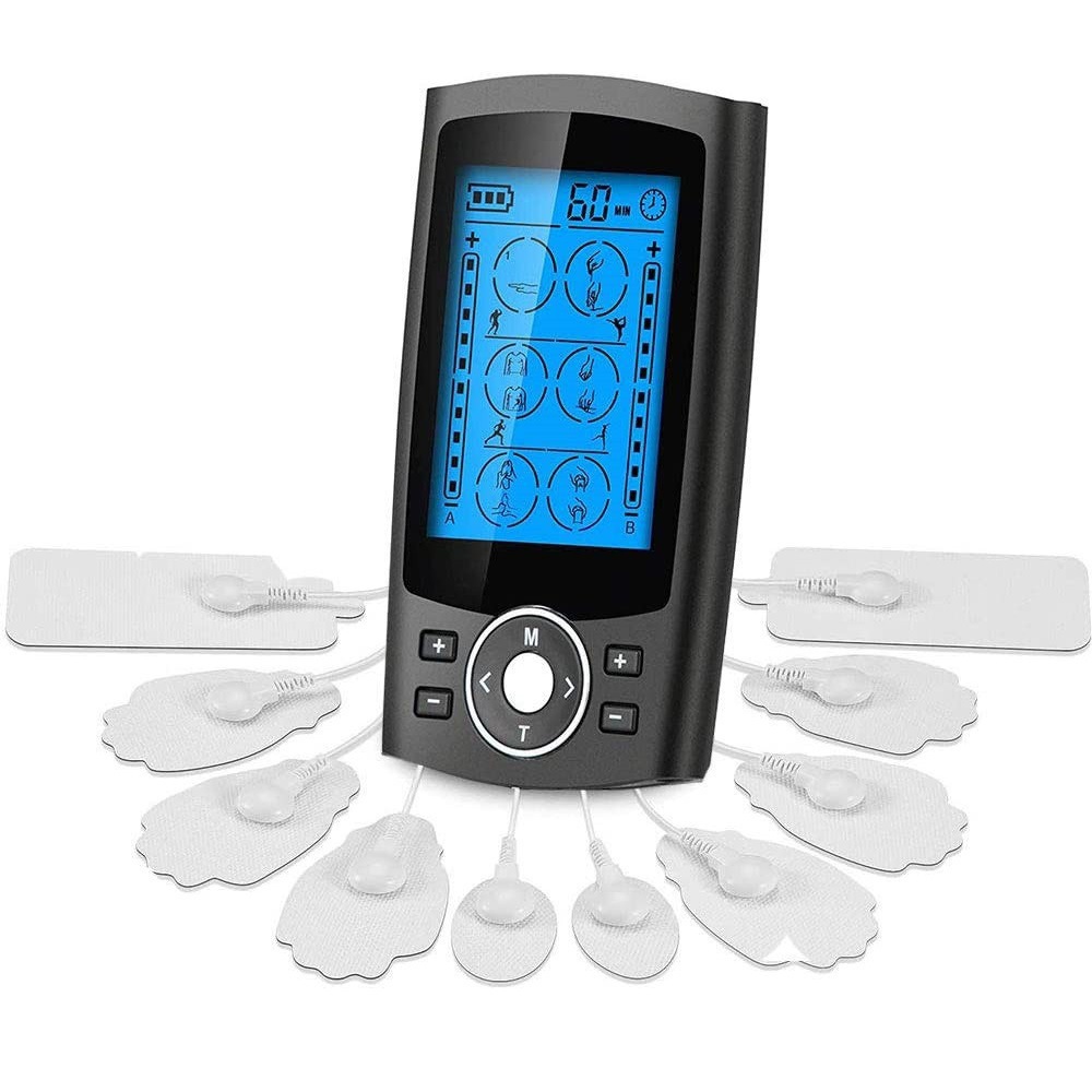 新款USB充电36种模式双通道EMS刺激器 TENS理疗仪经络脉冲按摩器