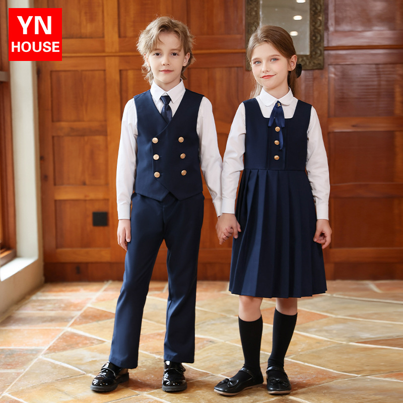 小学生校服幼儿园园服儿童班服学院风连衣裙六一演出服套装