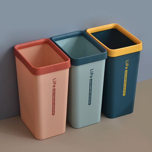 Home creative living room kitchen trash can small toilet bucket paper basket bathroom waste paper bucket without lid large trash can