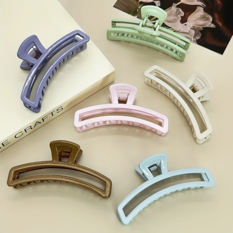 Pinza para el pelo grande de material PC que no se rompe, pinza para el pelo con diseño de cadena, pinza para el pelo para la ducha, pinza para el pelo moderna para la parte trasera de la cabeza, venta al por mayor de fábrica. image 57