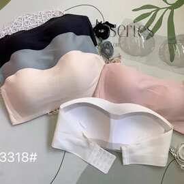 裹胸3318#双用无痕防滑 S-XL内衣抹胸聚拢托胸三排扣文胸尾货批发