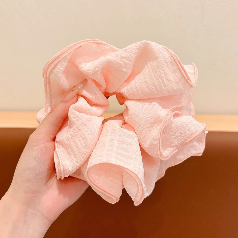 Encaje coreano, lazo para el cabello de intestino grueso, temperamento femenino de alto nivel, cuerda de cabeza de cola de caballo baja, cuerda para el cabello de flor de cabeza de doble capa, accesorios para el cabello