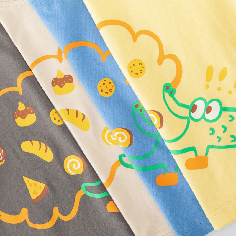 Sea top, fuente de ropa para niños, camiseta de manga corta para niños, verano nuevo estilo, ropa de bebé de cocodrilo para niños pequeños y medianos