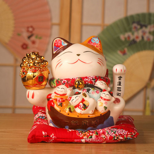 Lucky Cat Electric Shake Large Ornament Shop Opening Large Japanese Ceramic Creative Gift Cashier Ornament