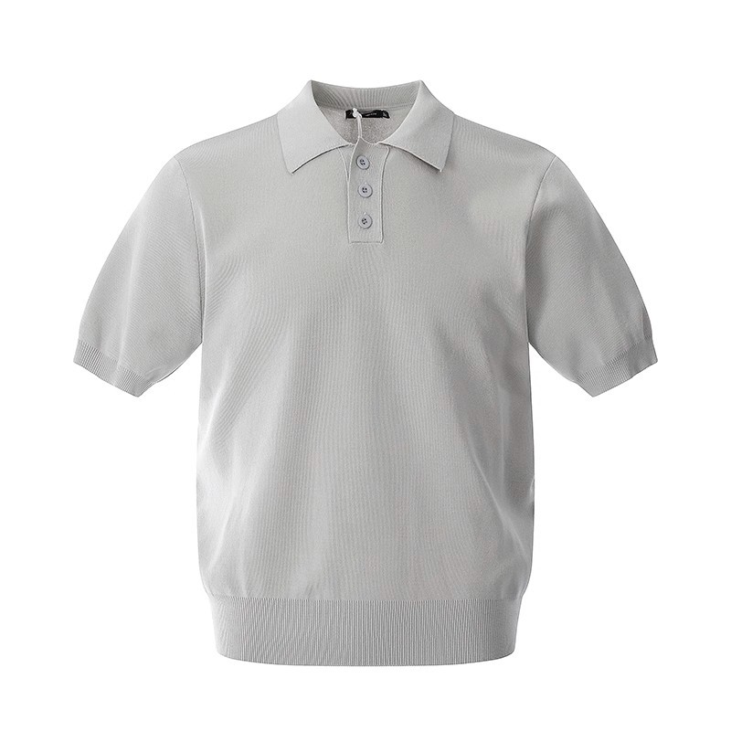 Polo camiseta de manga corta camiseta de punto hombre viejo estilo de dinero británico camiseta de negocios de verano hielo comercio exterior al por mayor transfronterizo