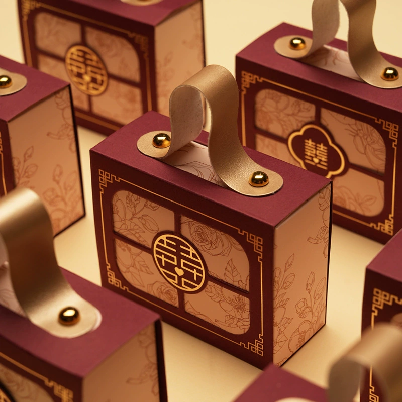 Свадебная коробка для конфет 2025: новый стиль, китайская свадьба, элитная упаковка для конфет, подарочная коробка для помолвки, пустая бумажная коробка