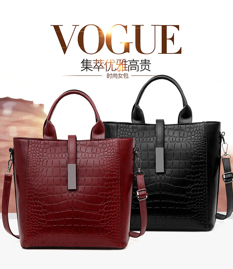 Fashion Embossing Large-capacity Shoulder Messenger Bag Wholesale display picture 22