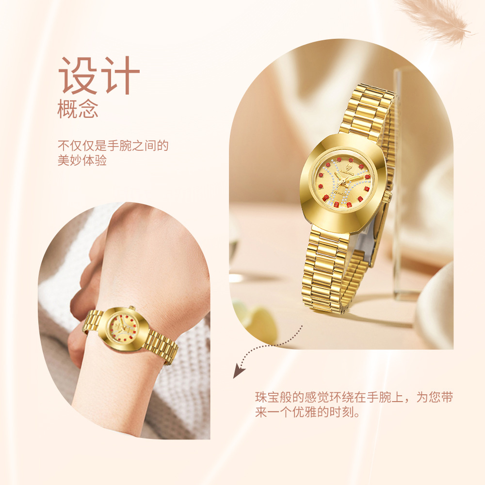 Laibinji LIEBIG moda creativa diamante hombres y mujeres reloj transfronterizo venta caliente correa de acero impermeable pareja reloj al por mayor