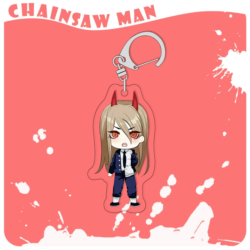 Chainsaw, acrylic keychain, double-sided pendant, 4mm