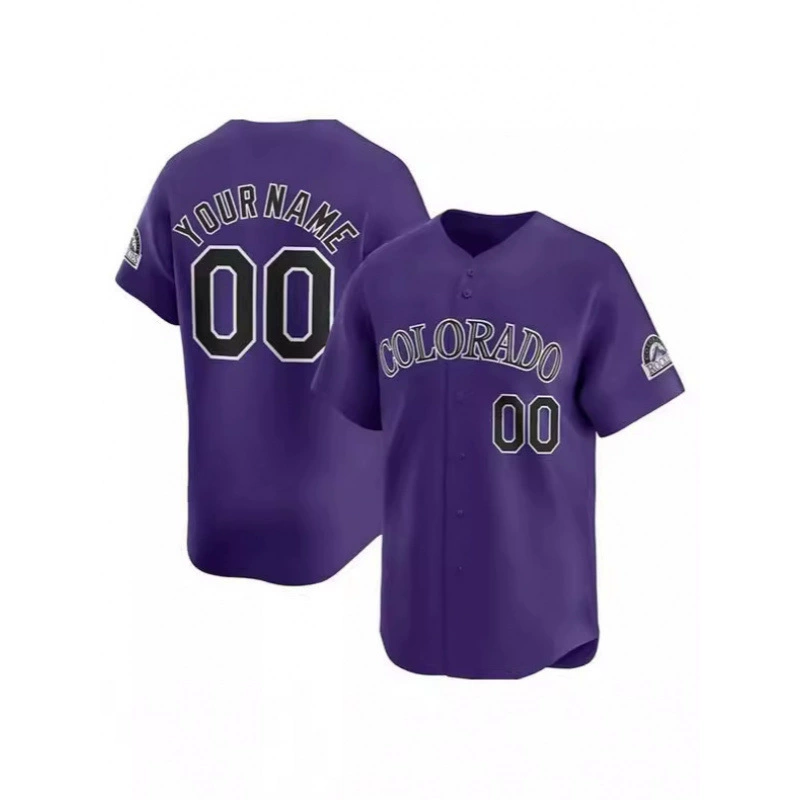 Европейская и американская популярная бейсбольная рубашка 24 Trend Colorado с 3D-принтом Rocky Mountain с короткими рукавами