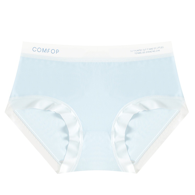 Ropa interior de seda de hielo sin costuras cómodo Algodón puro entrepierna antibacteriana transpirable verano de las niñas delgada ropa interior de máscara sin costuras de secado rápido