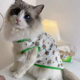 猫咪衣服薄款春夏季网眼透气背心泰迪博美比熊布偶猫大型犬金毛