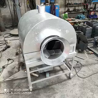 药材辣椒翻炒机器 100斤商用花生滚筒炒料机 不锈钢材质干果炒货