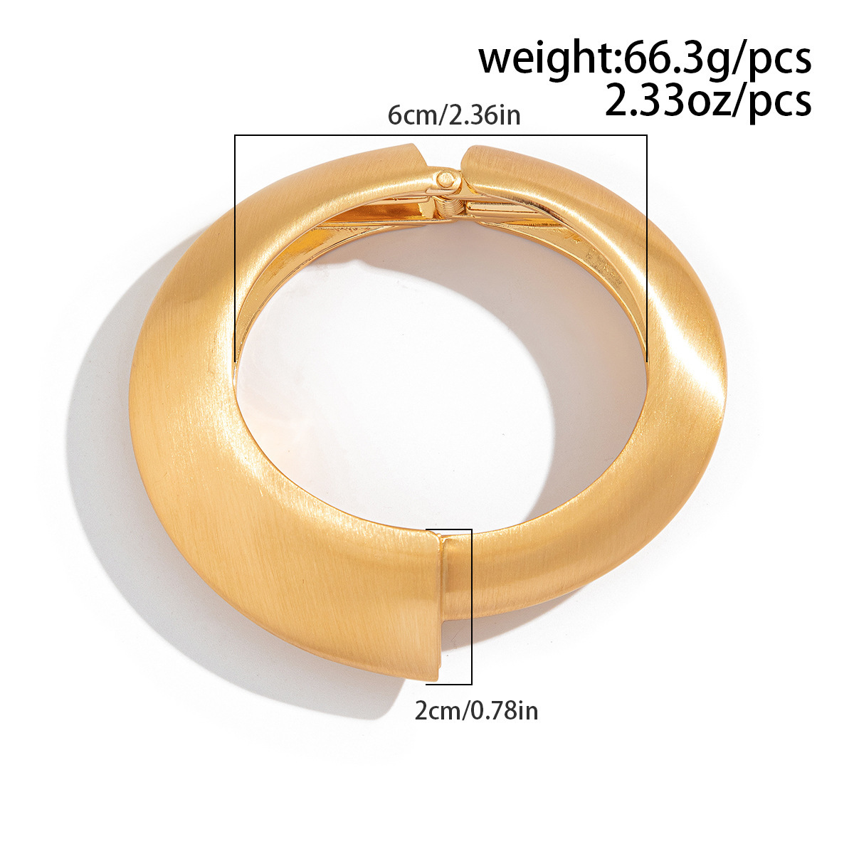 78g Weight Bangle Classification Alloy Chain Material 1 Piece Quantity Daily Occasion Alloy Material Irregular, Solid Color Pattern All Seasons Season Women's Gender Plating Design Simple Style Style Simple Style Irregular Solid Color Alloy Bangles Wholesale 2