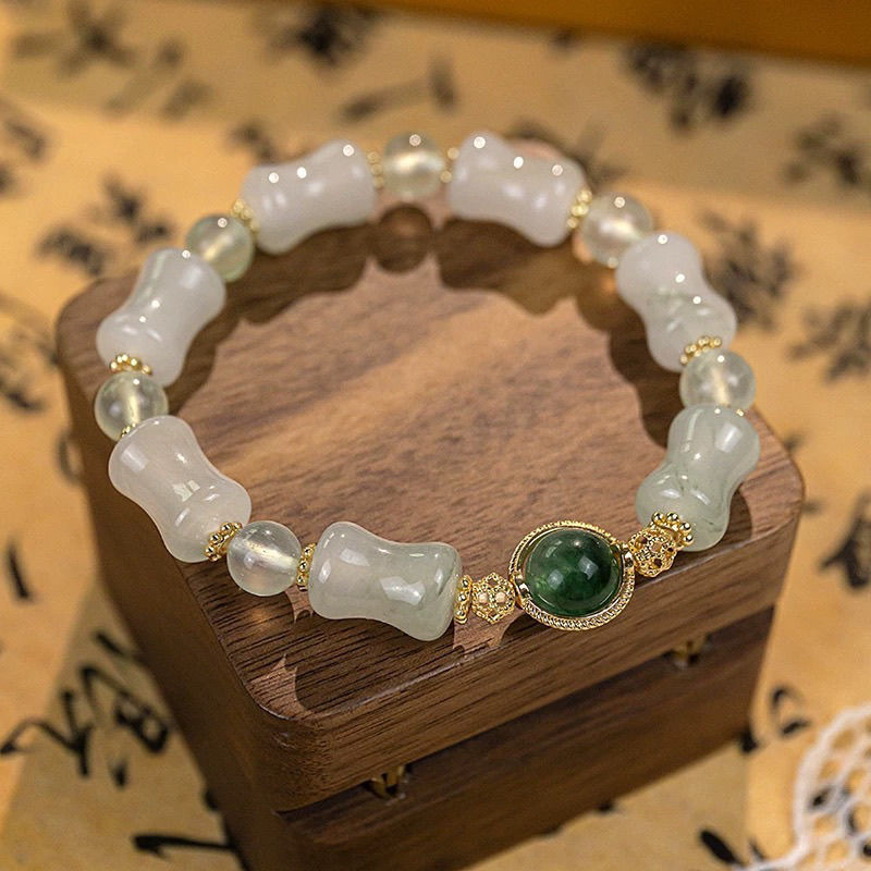 Fresh and Artistic Mother's Day Bamboo Bracelet, New Chinese Style Versatile Bracelet with Niche Design and High-End Feel
