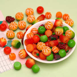 仿真树脂微景观立体水果橘子葡萄 游乐场娃娃机礼品 树脂饰品配件