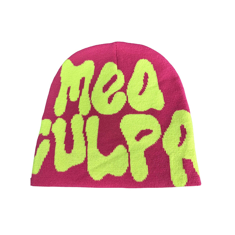 Spot Doudou sombreros de punto fabricantes de sombreros de punto invierno tendencia europea y americana mea letras jacquard sombreros de lana hombres y mujeres