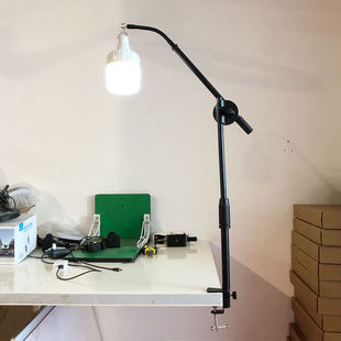 Retractable storage simple emergency lamp universal hose hanging lamp holder outdoor camping desktop clamp holder hanging lamp bracket