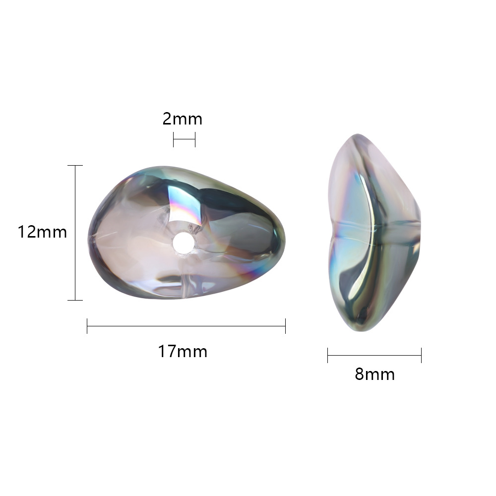 20 PCS/Package 12*17 * 8mm Hole 2~2.9mm Glass Glass Irregular Beads display picture 5