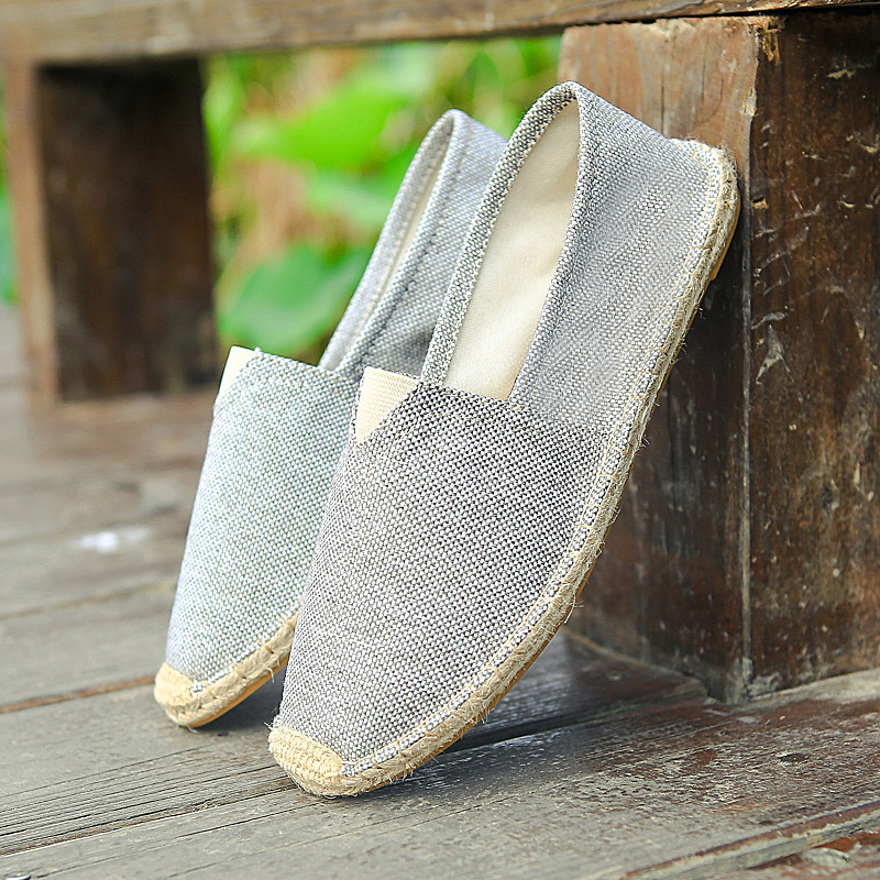 7001 Amazon Independent Station AliExpress Pinduoduo Outdoor Travel Handmade Stitch Sole Shoes Straw Canvas Shoes