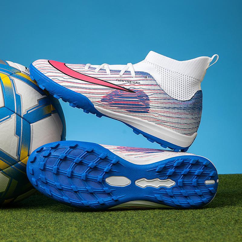 Zapatillas de Fútbol de Caña Alta para Niños de Cuero Artificial y TPR para Césped Artificial image 3