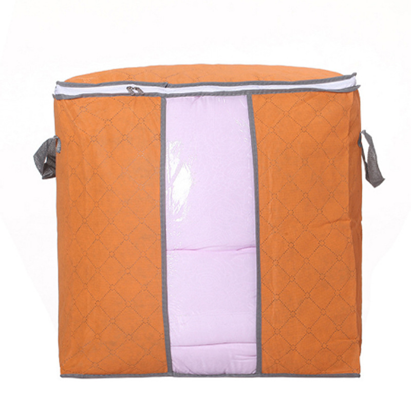 Bolsa de almacenamiento de ropa de carbón de bambú no tejido bolsa de algodón bolsa de colcha para el hogar acabado y movimiento bolsa de almacenamiento a prueba de polvo y humedad