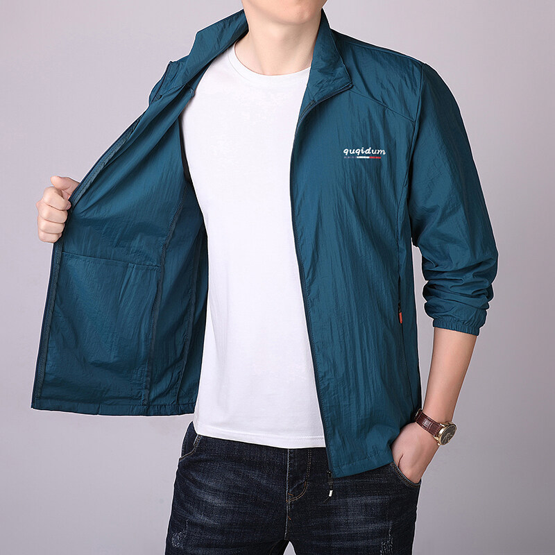 2025 Summer New Sunscreen Clothing Ultra-thin Breathable Skin Clothing Men's Sunscreen Clothing Fishing Clothing Jacket Jacket Men's