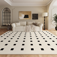黑石公寓客厅地毯2024新款法式奶油风卧室床边地垫轻奢高级大面积