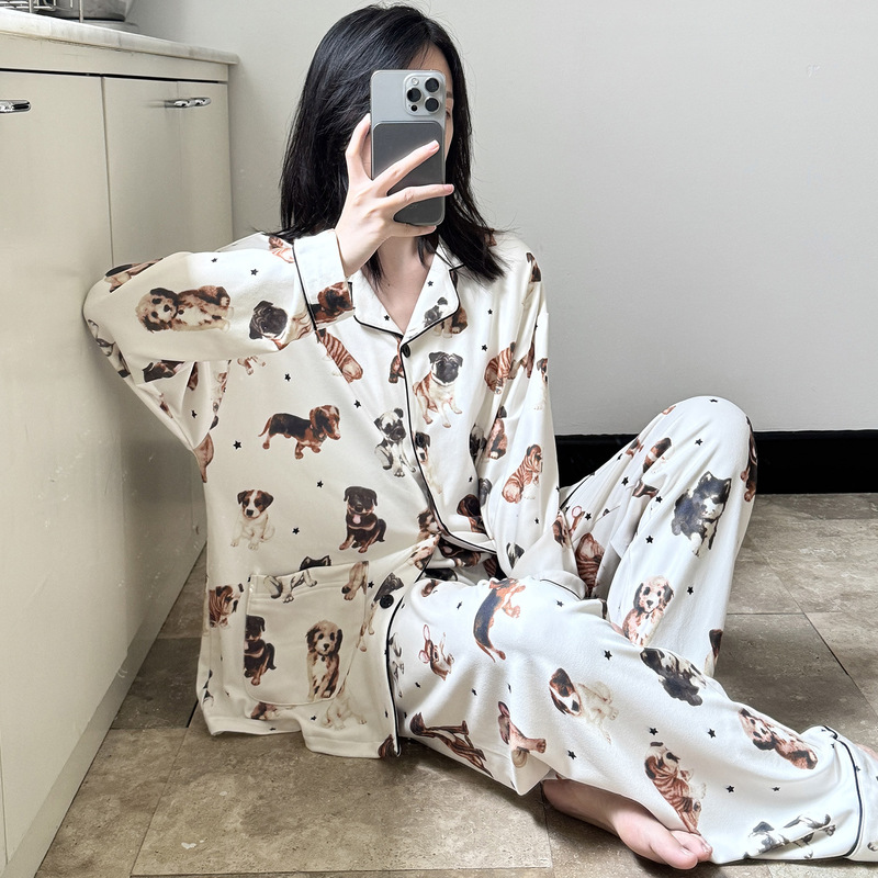 Super Soft Velvet Cardigan Pajamas for Women, Casual Long-Sleeved Pants with Side Pockets, Can Be Worn Outside as Home Clothes